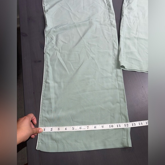 Jason Wu Wide Leg High Rise Green Pants - Picture 9 of 9